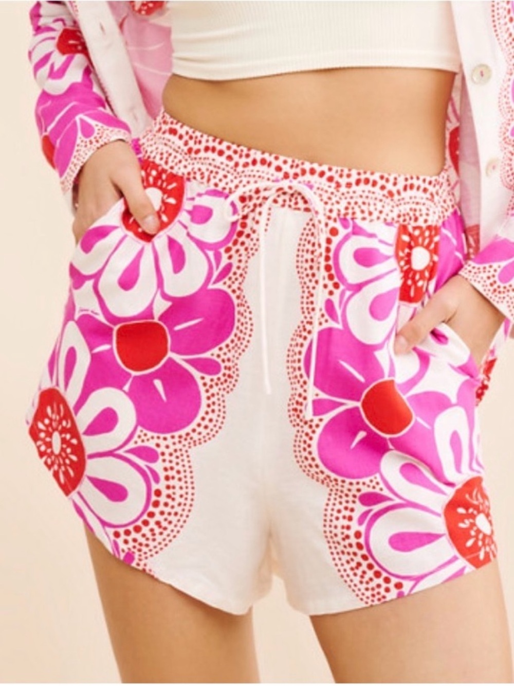 Farm Rio Maia high rise shorts medium